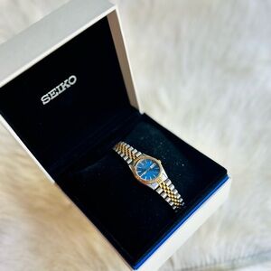 vintage 1998,  Seiko two‑tone (gold/silver) day‑date “President” style watch